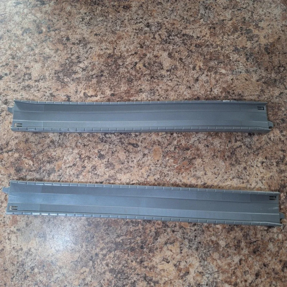 Tomy 1997 Gray Train Track 18 inch Straight Piece Made in Thailand Toy Accessory